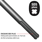 Ponteira Para Martelete 14x250mm Encaixe Sds Plus | Fertak